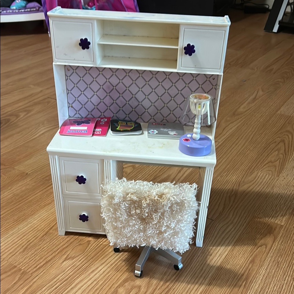Kids Doll Desk Set with Chair and Accessories